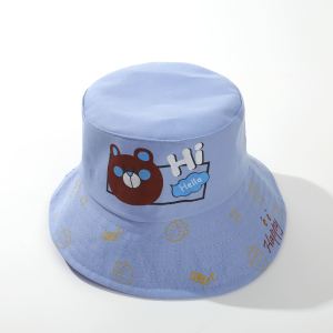 หมวกเด็ก 2025 แบบใหม่ ลายหมีการ์ตูน หมวกชาวประมง ลำลอง ใส่สบาย ที่บังแดด