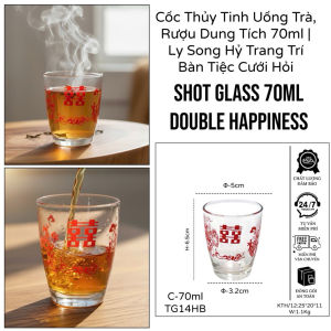 Set 6 Ly Thủy Tinh Dáng Miên 140ml - Cốc Uống Trà Cà Phê Nước Lọc Cao Cấp