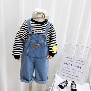 Baby kids Outfit denim overalls romper for Boys Girls Suspender Pants Korean Style Bib Pants Jogging Trousers Jeans Pants Jumpsuit Childrens Clothing