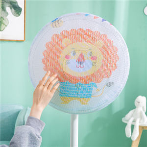 【COD】Electric fan cover round Anti pinch fan cover cartoon protective net 16-20in Mesh Net for Anti Dust Baby Safety Anti-Pinch Hand Household Fan Cover Anti-dust Storage Net