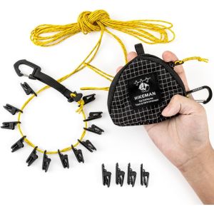 MAP BROTHER Portable Clothesline Travel Washing Line Adjustable Camping Retractable Clothesline