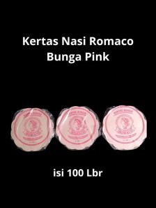 J.ONE/KERTAS NASI BUNGA ROMACO PINK/DIAMETER: 27 CM HARGA PER PACK ISI 100 LEMBAR