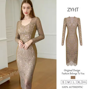 ZYHT ชุดเดรสทำงานของผู้หญิงชุดเดรสวันหยุดชุดเดรสเกาหลีชุดราตรีเข้าร่วมงานชุดเดรสสุดหรู Gaun Modis ชุดเดรสปาร์ตี้ชุดแต่งงาน20943