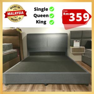 Premium Bedframe Queen/King/Single/Fabric Grey/FREE installation