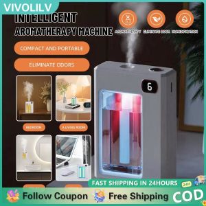 VIVOLILV 50ml Smart Automatic Digital Aroma Diffuser Rechargeable Fragrance Machine Air Rechargeable Humidifier Air FreshenerEssential Oil For Room Home Living