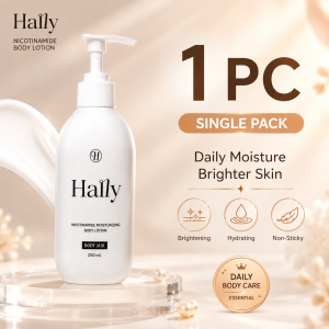 Hally Brightening & Hydrating Body Lotion for Dry/Dull Skin Moisturizing Cream with Niacinamide 200ml