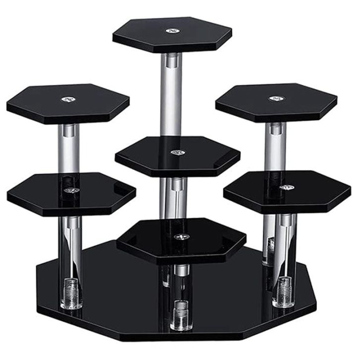 Acrylic Risers Display Stand, 7Tier Perfume and Cupcake Stand, Cylinder ...