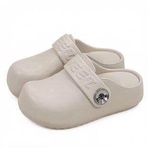 [Free Shipping] New Style WomenS Thick-Soled Casual Slip-On Sandals With Letter Design Non-Slip Height-Increasing Fashionable Versatile And Featuring A Closed-Toe Design