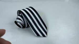 Anime Nhật Bản cosplay cà vạt màu đen và trắng sọc dọc Cà Vạt hẹp masquerades phụ kiện trang phục cho nam nữ