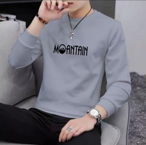 Bisa COD Sweater Keren Crewneck Elegan Kaos Pria Trendy Sweatshirt Kasual Sweter Cowok Baju Moantain