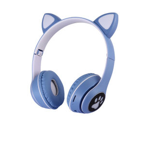 ✯BISA COD✯ Headset Kucing Karakter LED Color Headset Gaming Bluetooth Wireless Game Headset