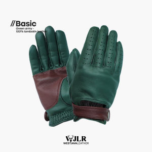 WJ Leather - Sarung Tangan Kulit Domba Basic - Green Army