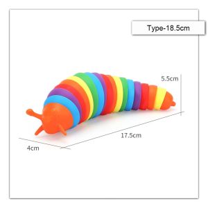 Funny Fidget Slugs Articulated Sensory Slug Toy Realistic Worm Caterpillar Fidget Toys for Kids Adults ADHD Autism Stress Relief Pop It Fidget Toy Toys For Kids Removable Flexible Caterpillar Toys Stress Reliever Toys Baby Toys