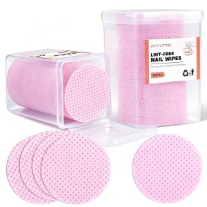 Lint Free Nail 400PCS Circle Lint Free Non-Woven Fabric Remover Super Absorbent Soft Cotton Pads for Lash Extensions Glue Cleaning Salon Supplies & Home DIY