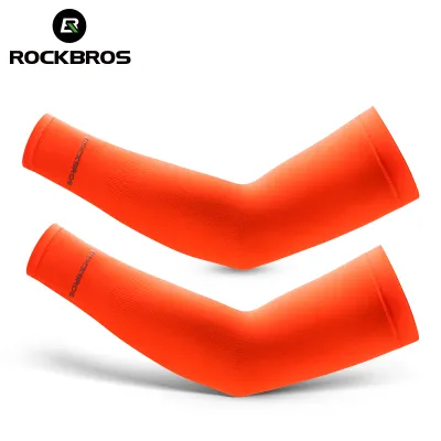 ROCKBROS Cooling Arm Sleeves Ice Silk Fishing Accessories Outdoor Sports Sun UV Protection Covers Breathable Motorcycle Arm Sleeves