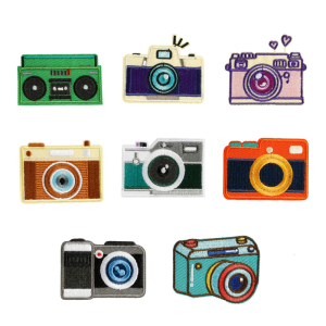 8 Pcs Colorful Embroidered Patches Cartoon Camera Sewing Patches Iron On Patches Applique Patches Sew On Patches