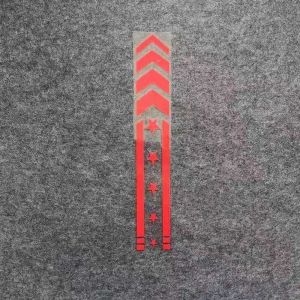Arrow Stripe Star Army Sticker Decals for Motorcycle Stickers Front Fender Fairings Holographic