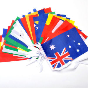 14*21cm 100 Countries Hand Flag International World Stick Flag Different Country Stick Flags