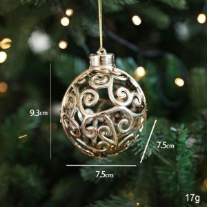 WUSUO Snowflake Christmas Gold Plating Hanging Pendant Plastic Elk Christmas Decoration Cute Decorative Christmas Tree Ornaments for Home
