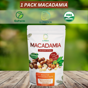 Dr Pinoca Macadamia Nuts Healthy Food Rich Nutrition Gluten Macadamia Nuts Roasted  100% ORGANIC 180g