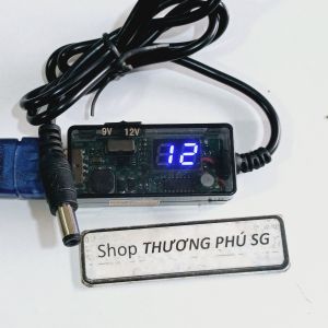 Cáp nguồn USB: USB ra 9V hoặc USB ra 12V (DC) đầu cắm 5.5mm X 2.1mm (Cáp dài 1m) / Công tắc