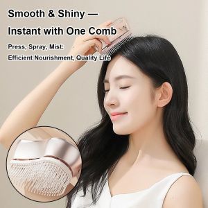 ESH63 Vibration Function Electric Spray Massage Comb Antistatic Head Relaxation Hair Growth Massager Beauty Tool Nourishing Scalp Scalp Massage Brush Bathing Accessories