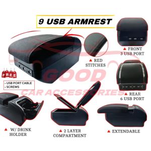 Proton Saga BLM/FL/FLX Arm Rest USB Port Armrest Console Box 3usb 7usb 9usb