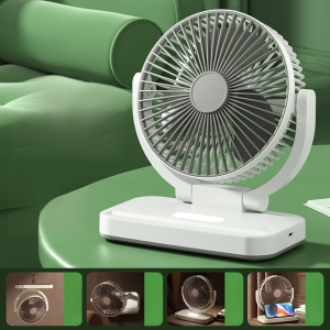 พัดลมแสงกลางคืนแบบชาร์จไฟได้สามในหนึ่งเดียวเดสก์ท็อป พัดลมตั้งโต๊ะ