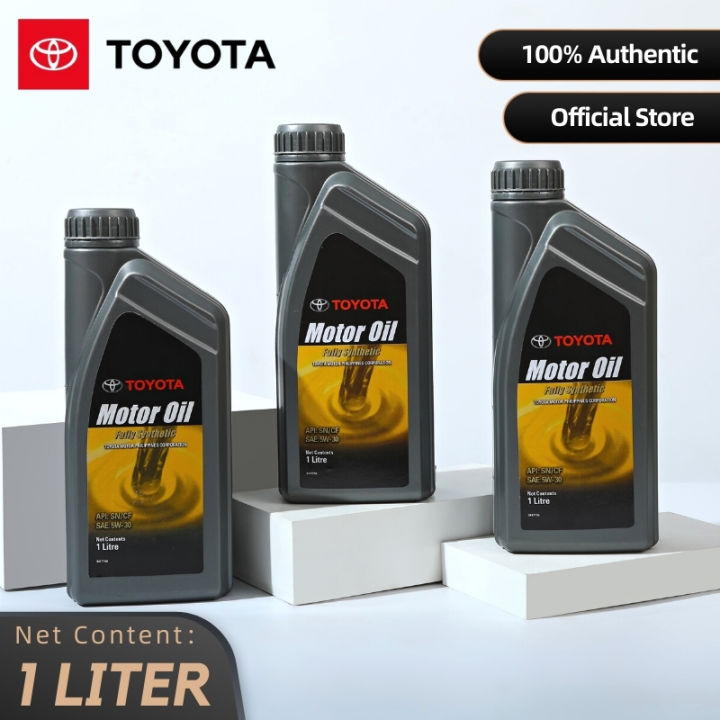 Toyota Fully Synthetic Engine Oil 5W-30 1Liter for Gasoline or Diesel ...