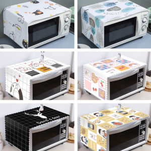Microwave Oven Dust Cover Universal Cartoon Cartridge Side Bag Storage Waterproof and Oil Proof Cover Cloth Kitchen Decoration