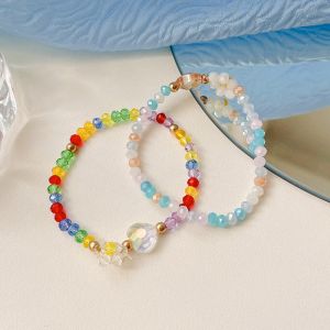 Lắc tay pha lê xinh xắn với hoa và tim