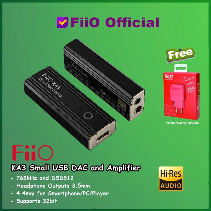 FIIO KA1 DAC Portable ES9281AC Pro USB-C 32bit 384kHz DSD256 MQA P 16520