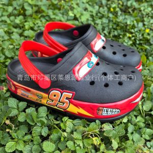 crocs Flashing lights are available in stock 95 Car McQueen Flashing Light Casual Shoes for Men and Women Beach Clogs