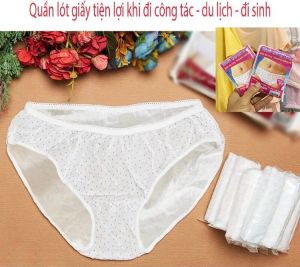 Quần lót giấy  cho bà mẹ sau sanh dùng 1 lần có 2 loại giấy và  vải thun cotton mỏng