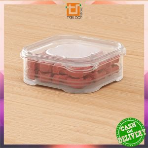 OFM-C1142 Kotak Penyimpanan Makanan Kulkas 350ML Wadah Ikan Daging Bahan Makanan Bpa Free Transparan