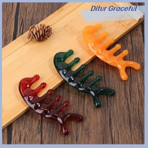 Ditur Five Teeth Meridian Massage Comb Plastic Big Teeth Head Acupoint Therapy Artifact Claws Decompression Portable Scalp Comb