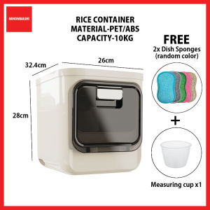 10KG Durable Rice Dispenser Storage Container for Kitchen Organizer / Countertop Cabinet Rice Storage Moisture-proof Sealed Insect-proof