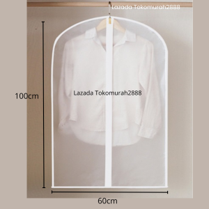 Cover Baju Resleting Anti Air/ Cover Baju Gantung Tertutup/ Plastik Baju Pelindung Baju Gantung/ Pelindung Pakaian
