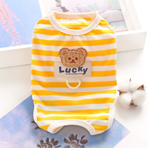 AimayaPet Pet Dog And Cat Clothes Summer Thin Style Anti Shedding Small Cat Vest With Belly Protection