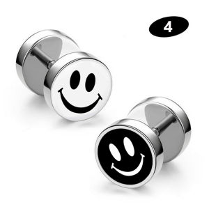 Bravego 1 Pair Korean Fashion Men Earring Titanium Stainless Steel Women Stud Earrings