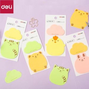 Giấy nhớ học sinh hình dễ thương Deli - Màu ngẫu nhiên - Giấy note giấy nhắn - 6439