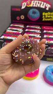 【COD】NeeDoh Donut Shape Squishy Toy Stress Relief Fidget Toy Soft Slow Rise Sensory Squeeze Toy Gift