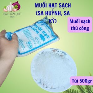 Combo 02 túi muối hạt sạch biển Sa Huỳnh Quảng Ngãi phơi khô thủ công vị mặn trung bình