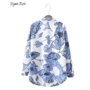 Hong Kong style long sleeved new blouses women Lapel Long-Sleeved Fashion Kemeja Perempuan Lengan Panjang European Style