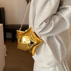 XUNXUAN Korean Style Bright Star Shoulder Bag Acrylic Silver Funny Party Bag Mini Handbag Banquet Chain Bag Women