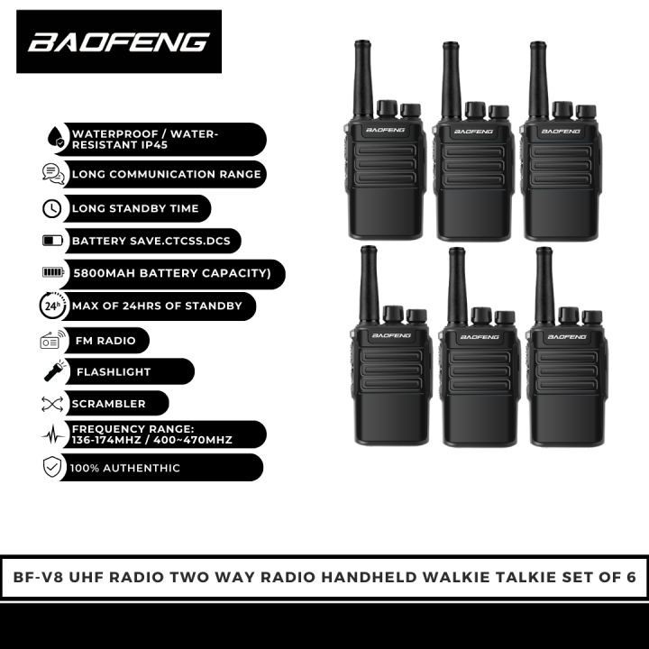 Walkie Talkie Baofeng BF-V8 UHF 5W - Radio Bidirezionale 16 Canali, Portatile E Nuova In Scatola!