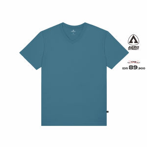 Aerostreet T Shirt Reguler V Neck Polos Cerah Kaos T-Shirt KBVAA