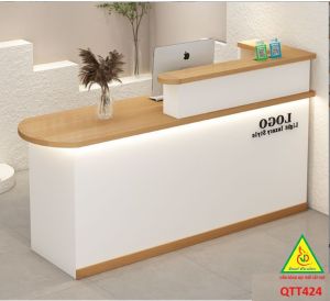 QUẦY LỄ TÂN QUẦY TIẾP TÂN QUẦY TÍNH TIỀN QUẦY THU NGÂN QTT424 ( BÀN KHÔNG ĐÈN)- Nội thất lắp ráp Viễn Đông Adv