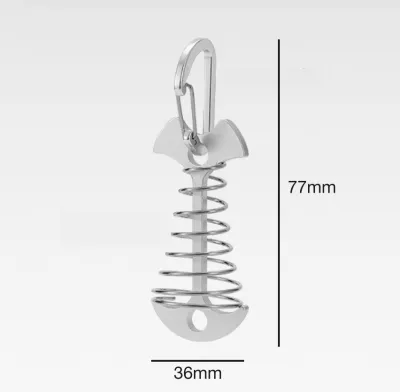 Camping Outdoor Deck Peg Fishbone Style Nail Adjustable Peg Tent Tool Ground Nail Flysheet Pancang Khemah