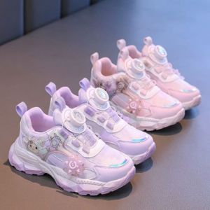 Giày Thể Thao Khóa Xoay Cho Bé Gái 3-12 Tuổi Giầy Đi Học Trẻ Em Gái Gắn Chong Chóng Cute Giày Bé Gái [ Giày Dép Trẻ Em Kiêu Sa Shop ]